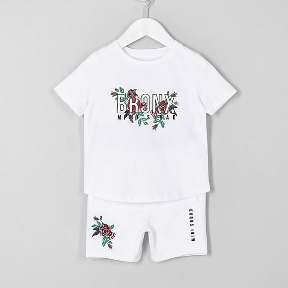 River Island Toddler Boys 'Bronx' Floral Print Short Sleeve T-Shirt - Picture 1 of 3